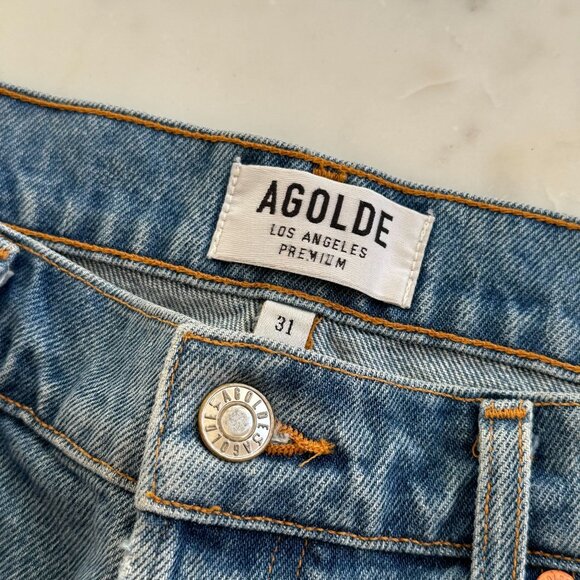 Agolde Denim Mini Skirt - Picture 2 of 4